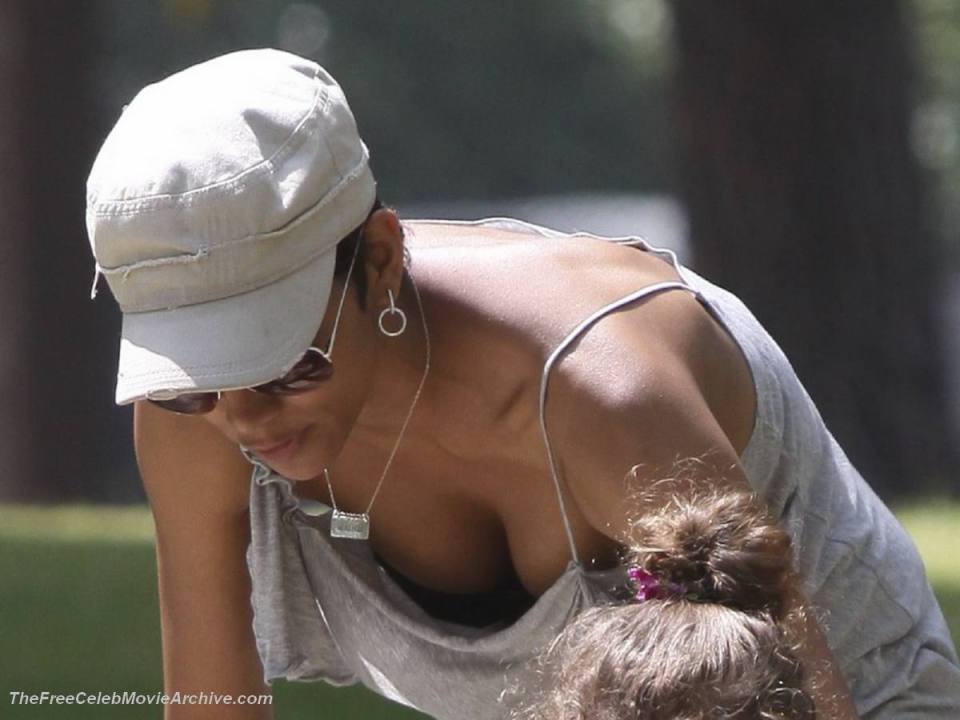 Halle berry downblouse full size