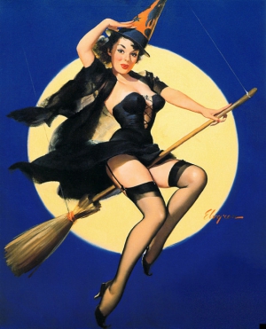 Vintage halloween pinup 570X706 jpeg