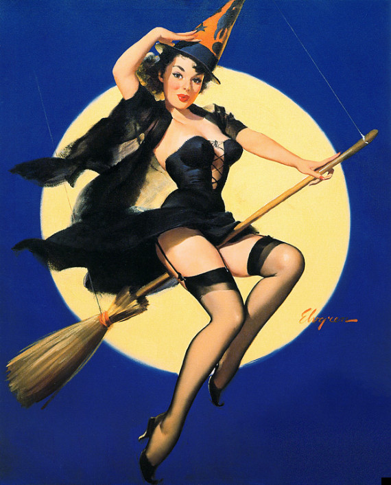 Vintage halloween pinup full size
