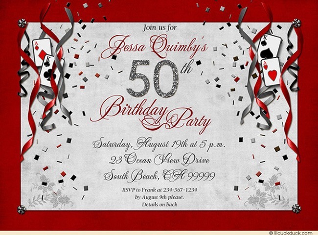 50th birthday party invitation full size