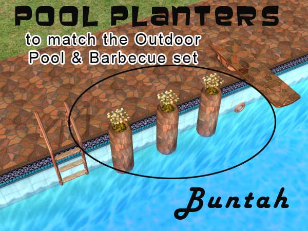 Pool flagstone planters full size