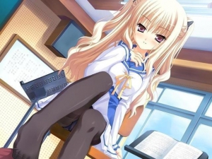 Anime school girl 640X480 jpeg