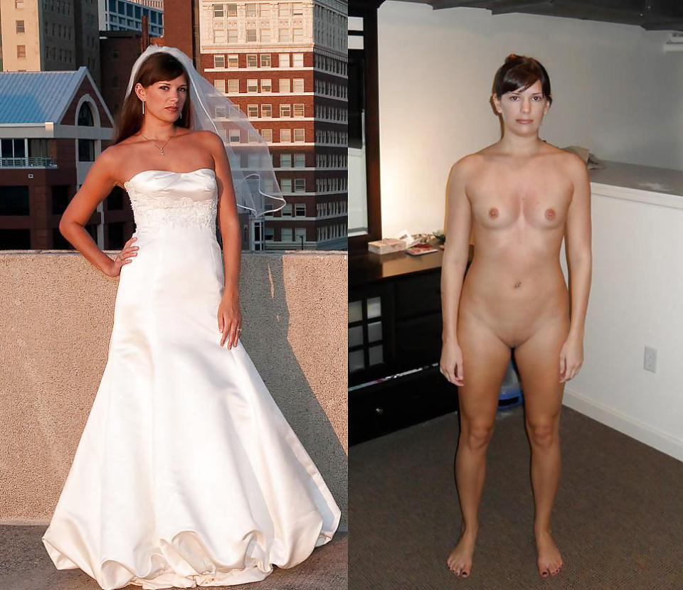 Bride dressed undressed wedding dresses full size