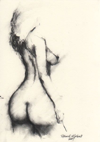 Nude woman figure drawing full size