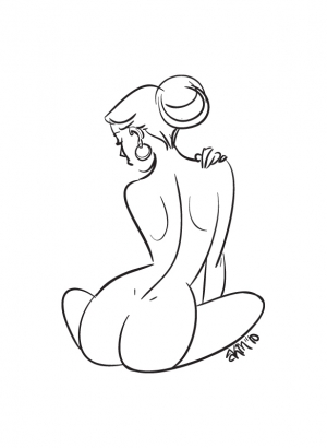 Nude women line art drawings 584X800 jpeg