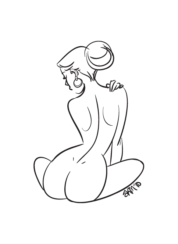 Nude women line art drawings full size