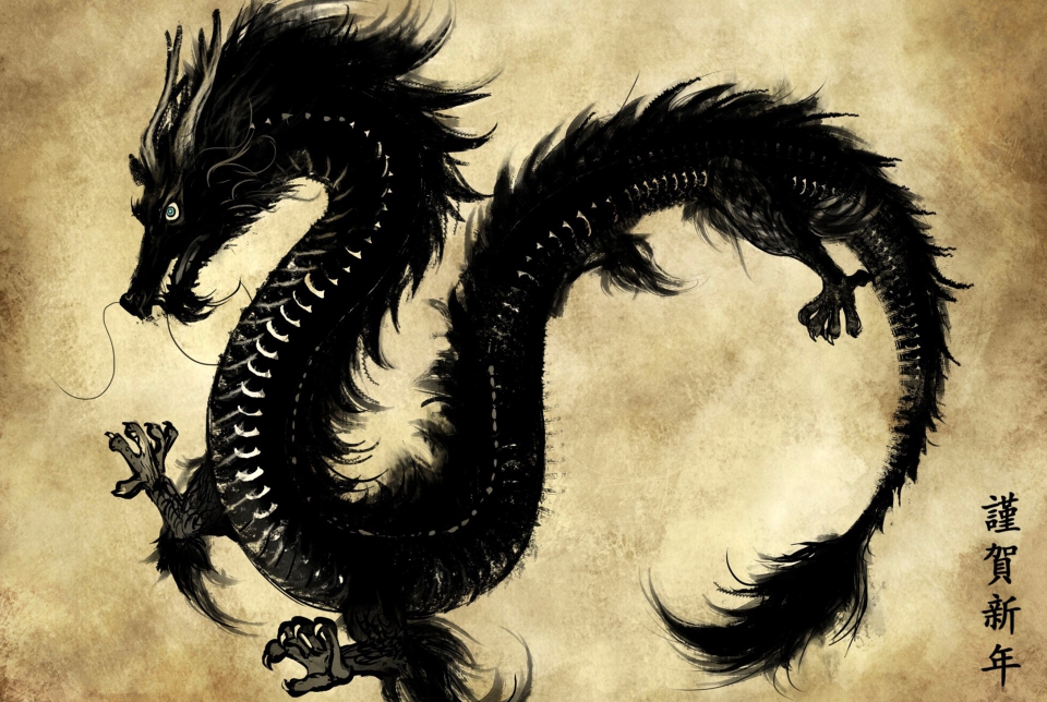 Chinese dragon art paintings full size