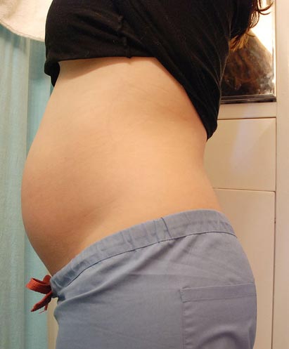 29 weeks pregnant belly full size