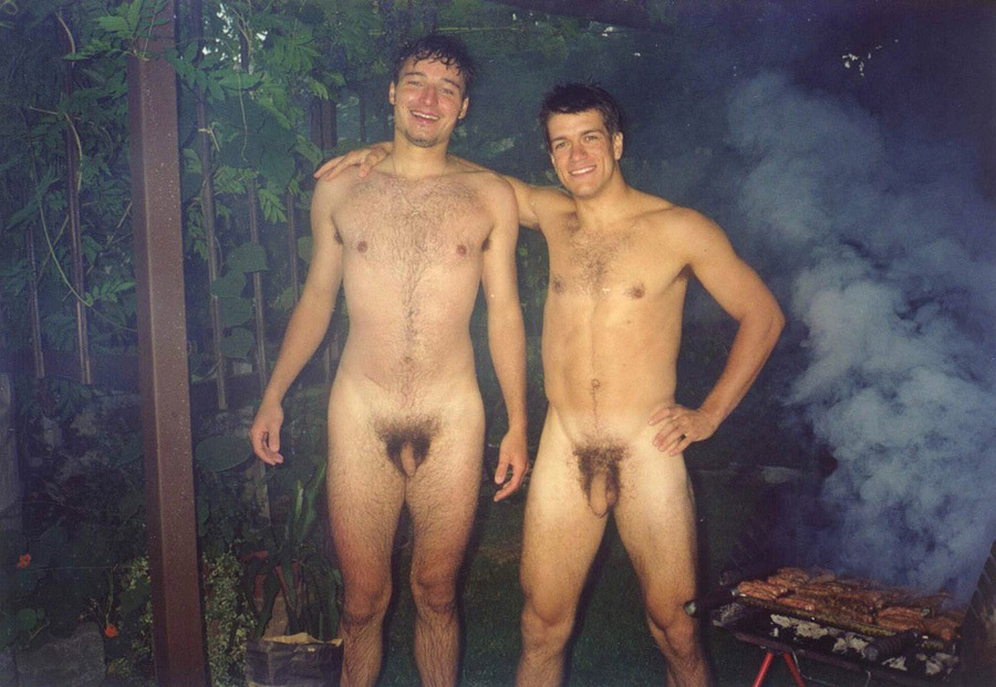 Naked nudist men camping nude full size