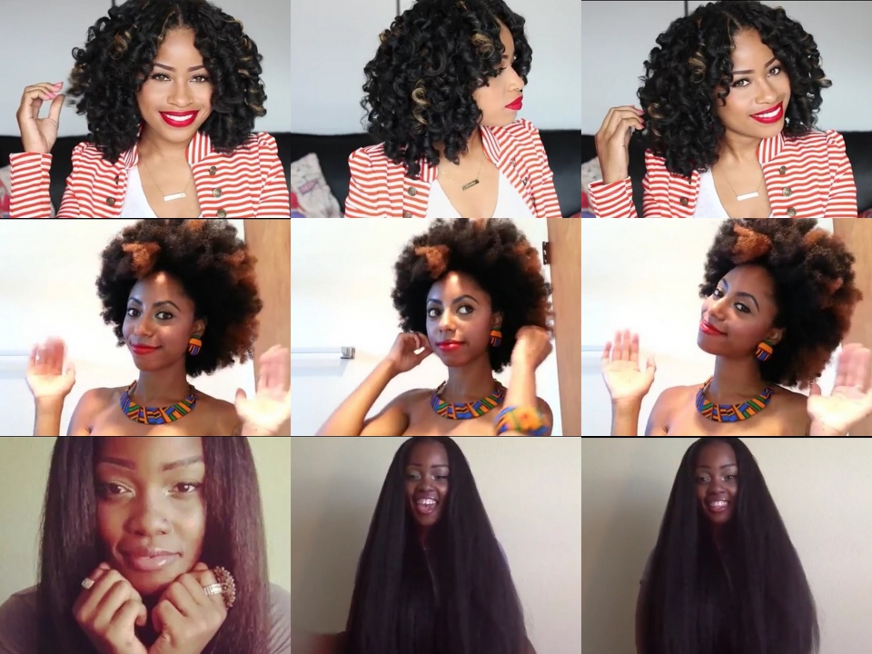 Crochet braids with natural hair full size