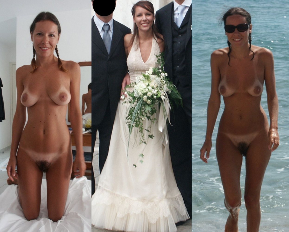 Bride dressed undressed naked full size