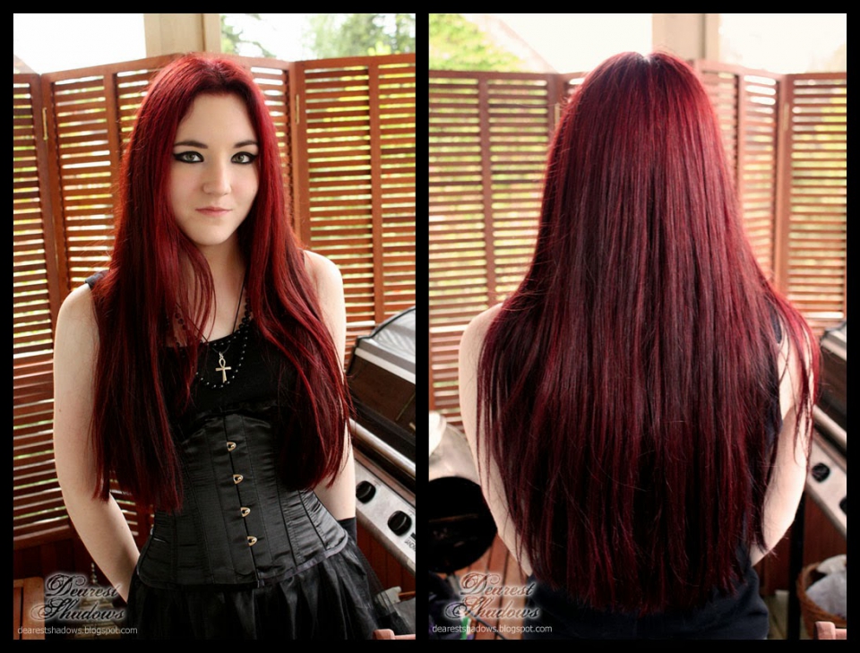Dark red hair dye full size