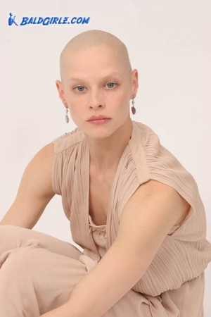 Shaved bald head girls nude 550X825 jpeg