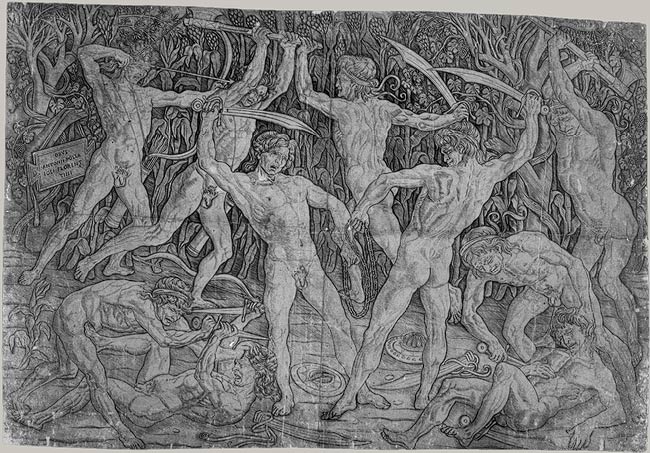 Naked nude men in battle full size