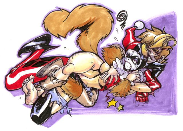 Squirrel girl vs harley quinn full size