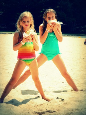 Pre tweens little girls at the beach 960X1280 jpeg