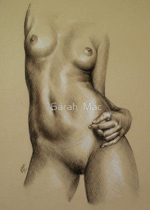 Nude woman charcoal drawing 571X800 jpeg