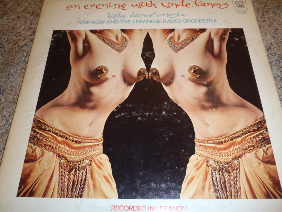 Nude belly dancer vintage record albums full size