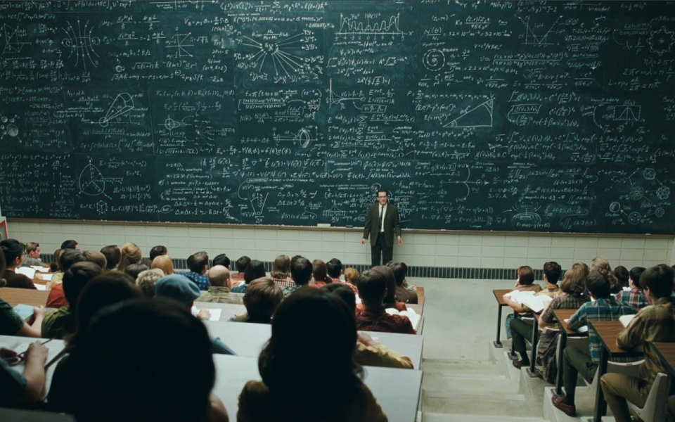 College professor classroom full size