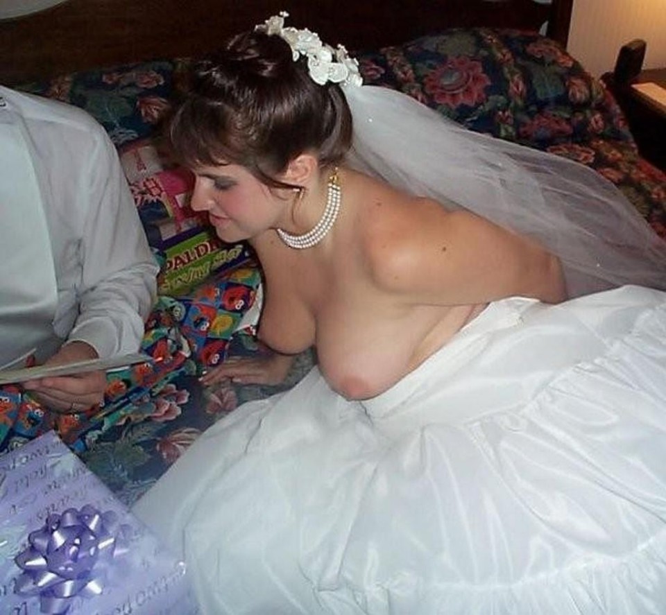 Bride wedding oops tits full size
