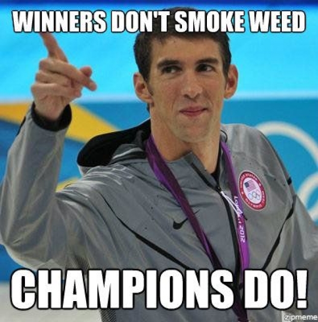 Michael phelps weed meme full size