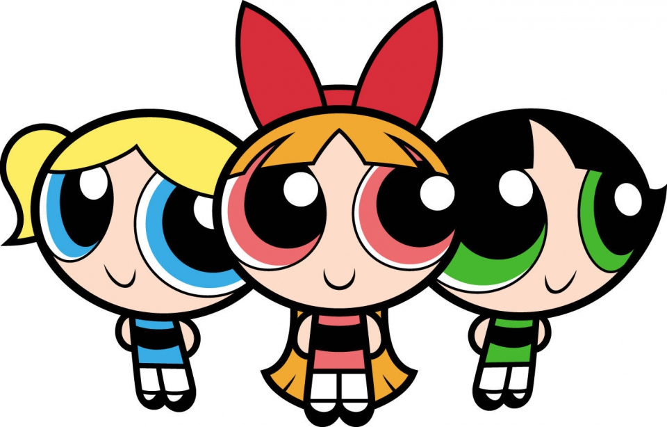 Cartoon characters powerpuff girls bubbles full size
