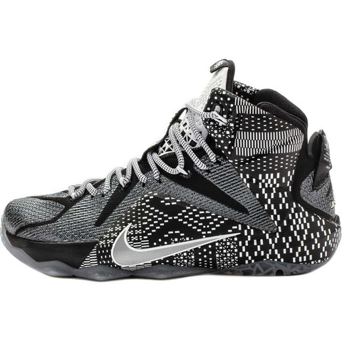 Nike lebron 12 white black full size