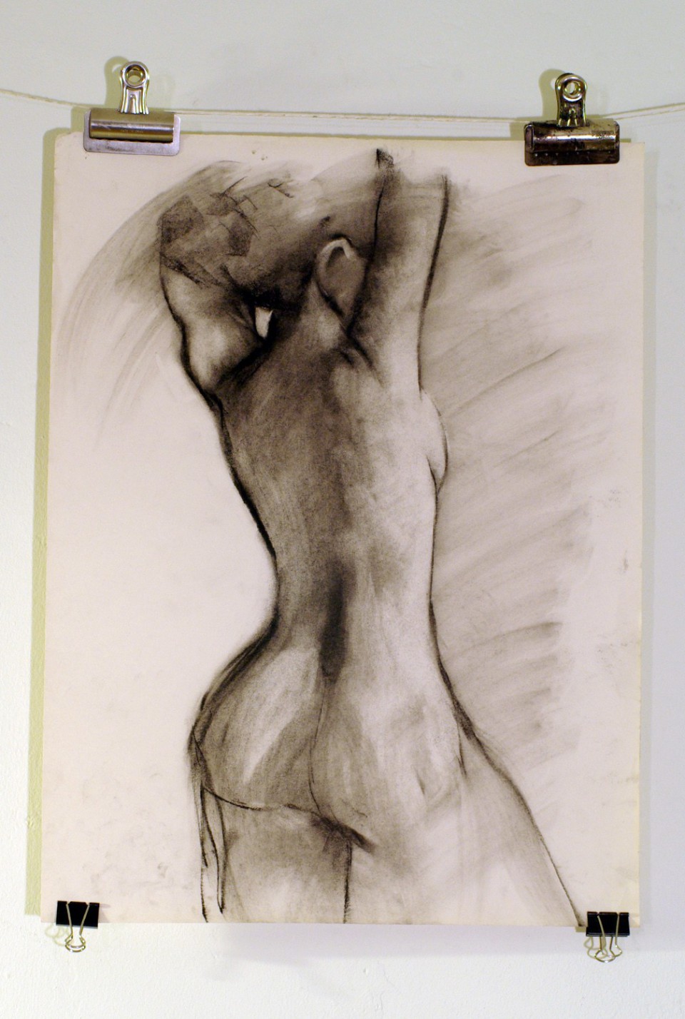 Nude figure drawing charcoal full size
