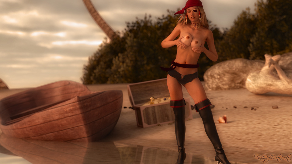 Nude fantasy art pirate full size