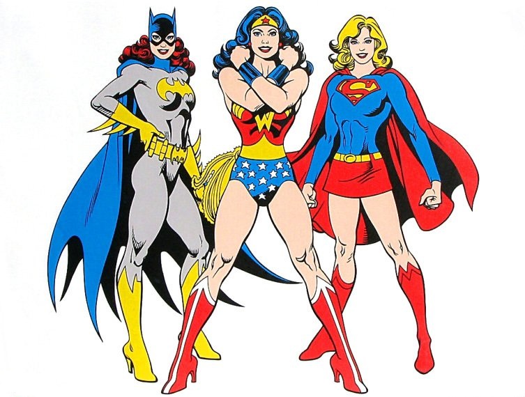Supergirl batgirl wonder woman full size