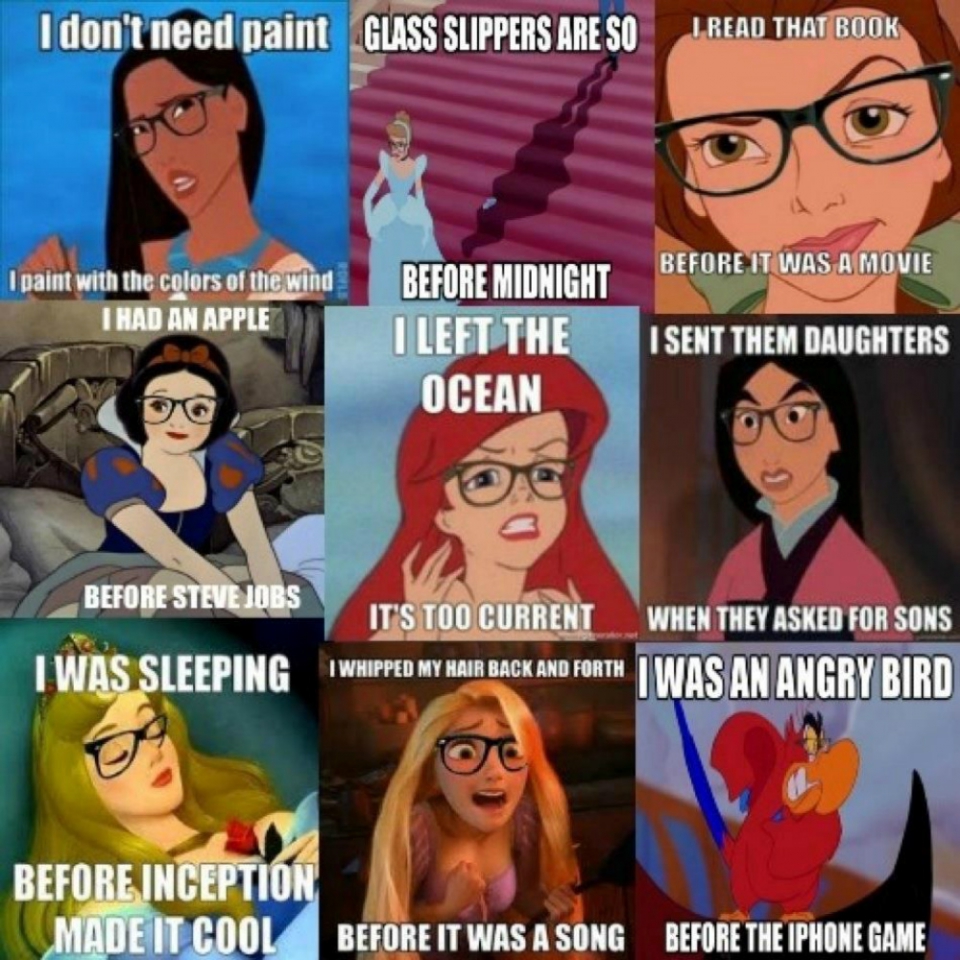 Disney princess hipsters full size