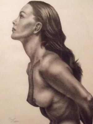Charcoal drawings nude women 525X700 jpeg