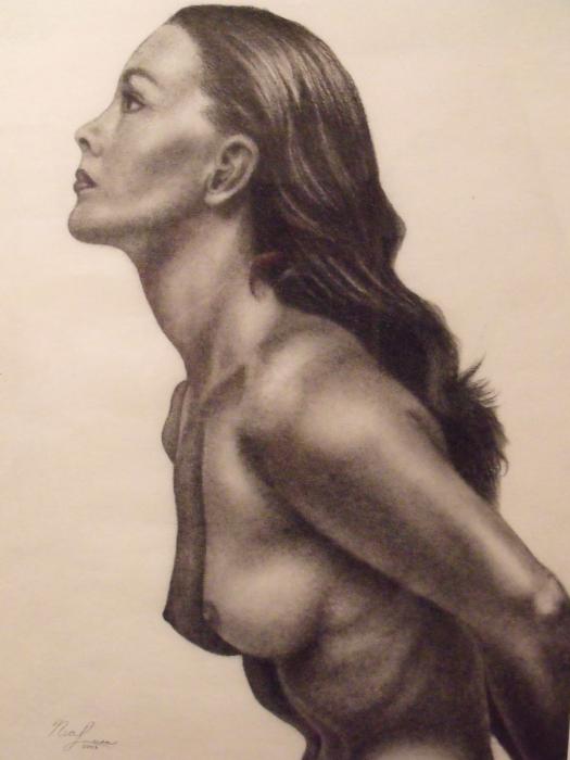 Charcoal drawings nude women full size