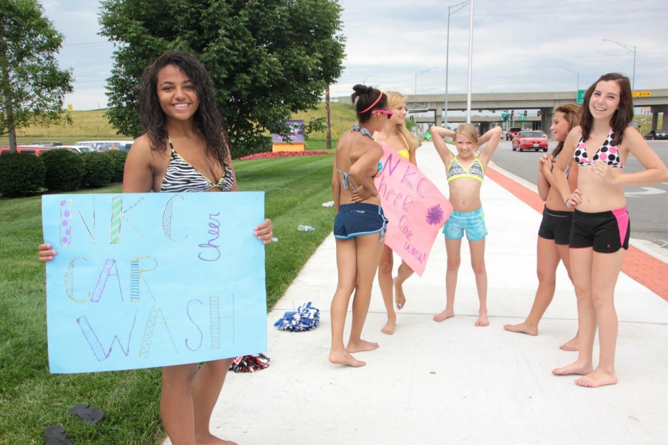 Cheerleader car wash full size