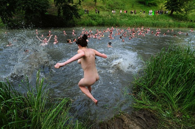 Swimming pool skinny dipping women full size