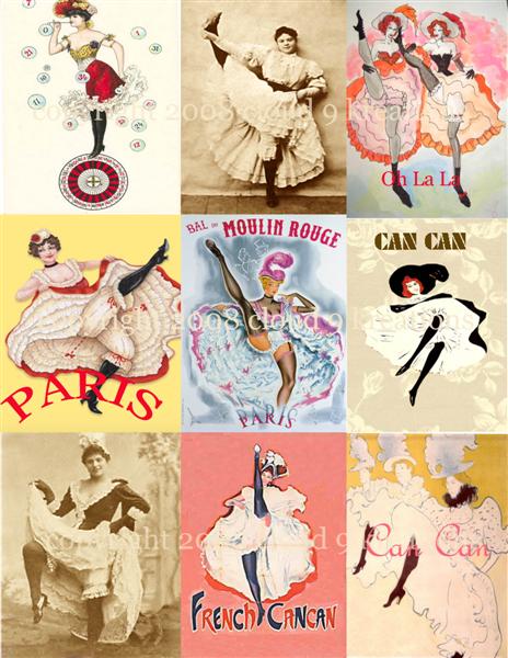 French can can dancers full size