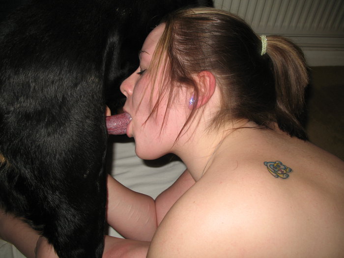 Girl dog blowjob full size
