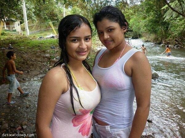 Indian girls teens bathing full size