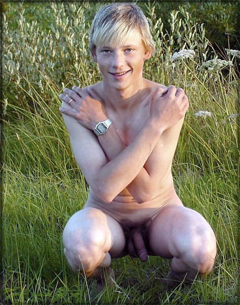 Cute blonde boy naked full size