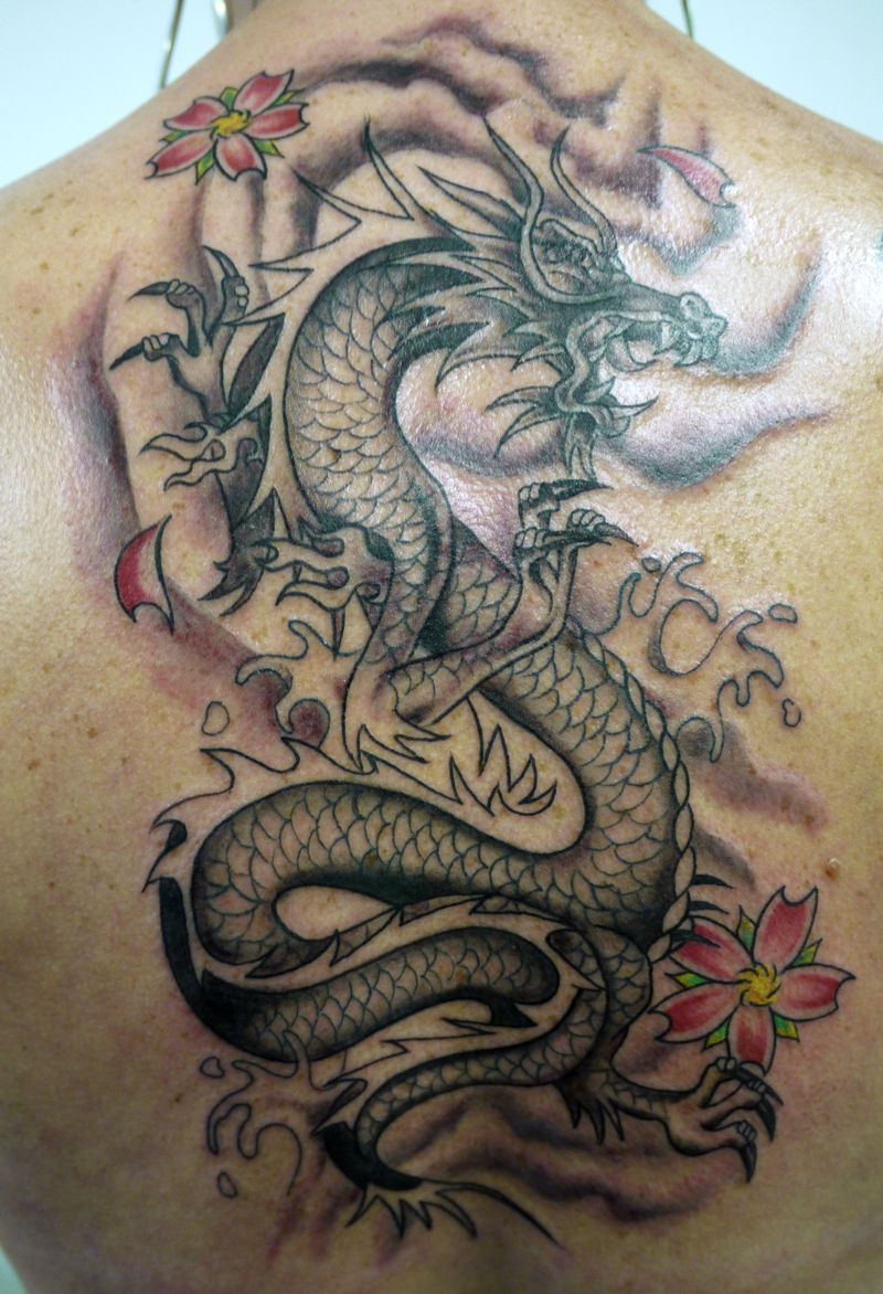 Dragon tattoo design full size