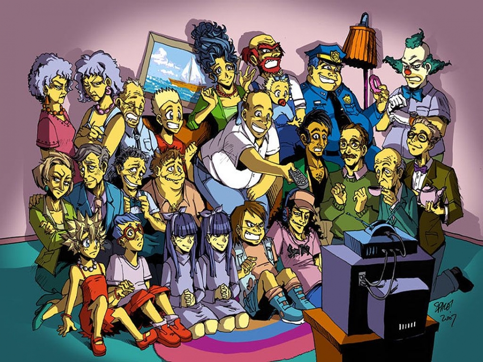Simpsons as anime full size