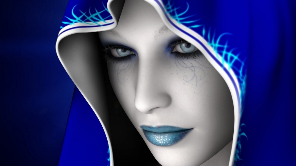 Blue dreams fantasy girl full size