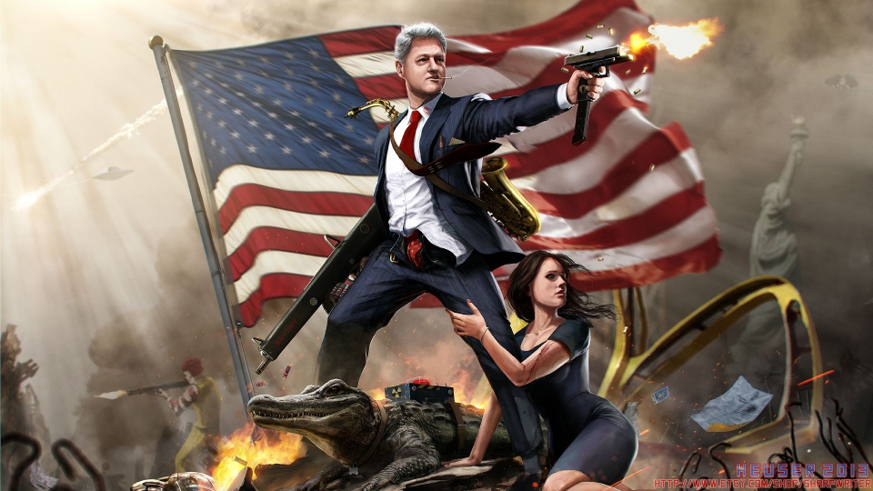 Bill clinton as a bad ass full size
