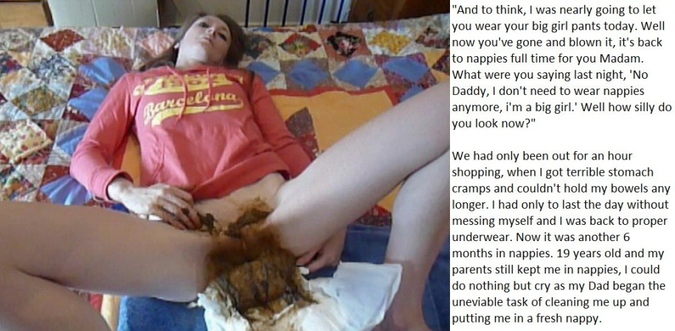 Teen diaper girl captions full size