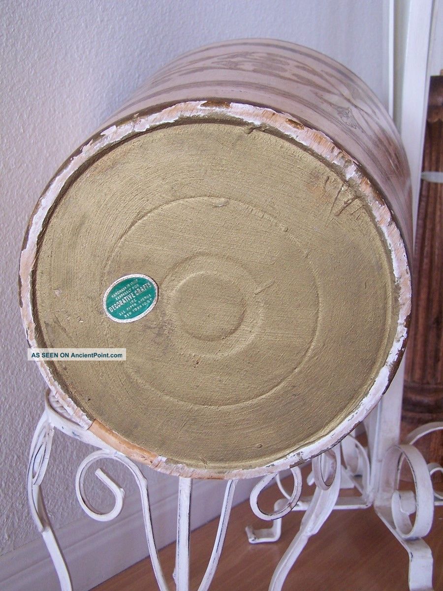 Antique gold wastebasket full size