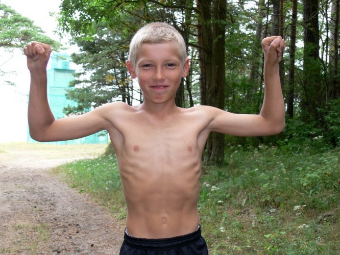 Shirtless boys smooth armpits full size