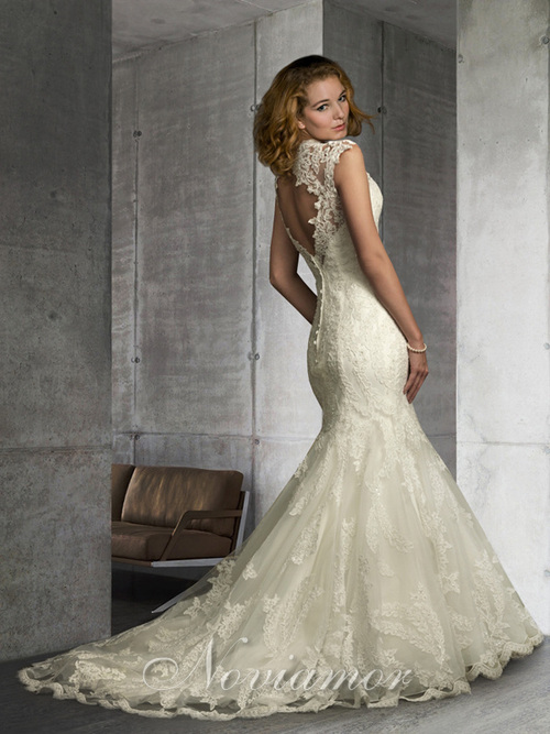 Open back lace wedding dresses full size