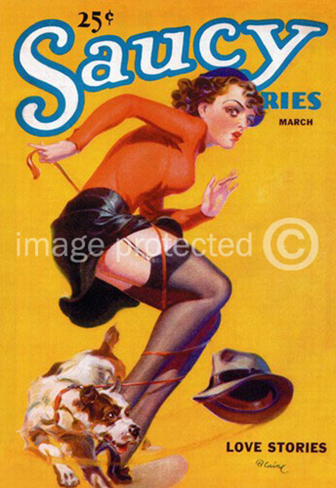 Vintage pulp cover art full size