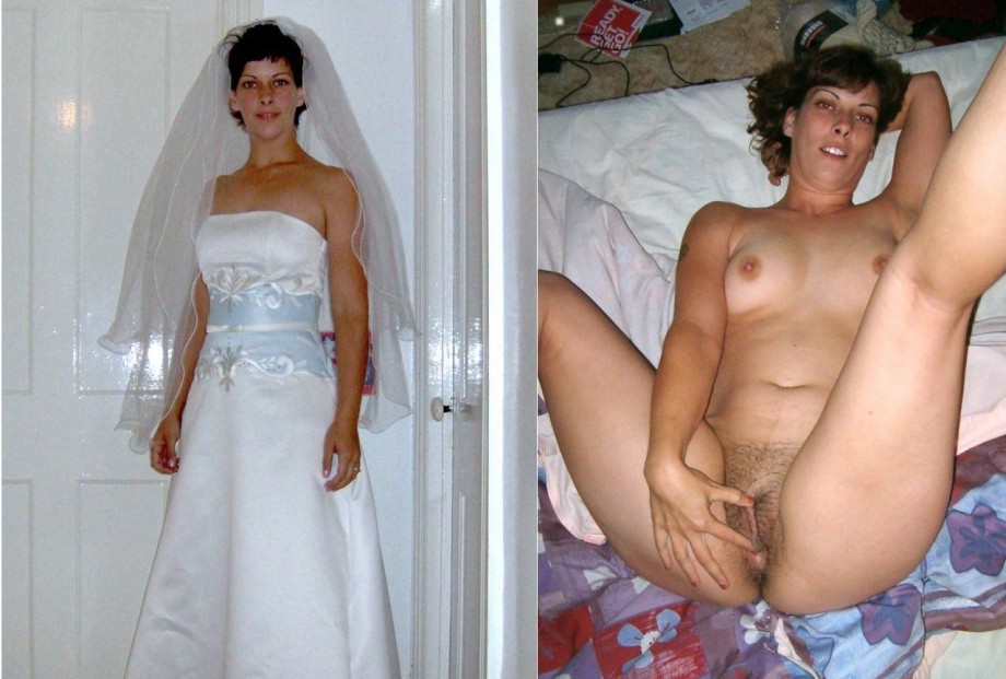 Brides dressed then undressed full size
