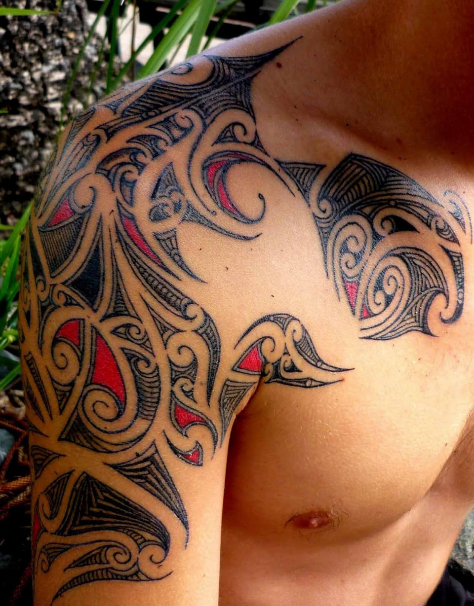 Polynesian shoulder tattoo designs full size